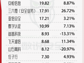 2022年中国上市网络安全公司营收、毛利、净利润排行