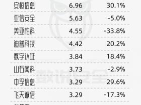 2023年网安上市公司上半年营收、毛利、净利润排行