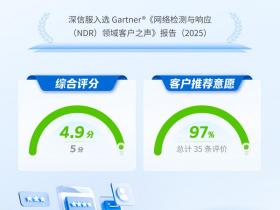 用户的信赖之选!深信服入选 Gartner®《网络检测与响应(NDR)领域客户之声》报告