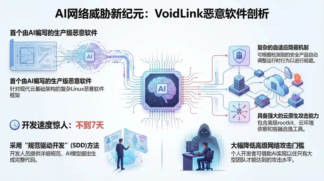 开发周期不到7天,VoidLink 问世:首款全人工智能驱动的恶意软件